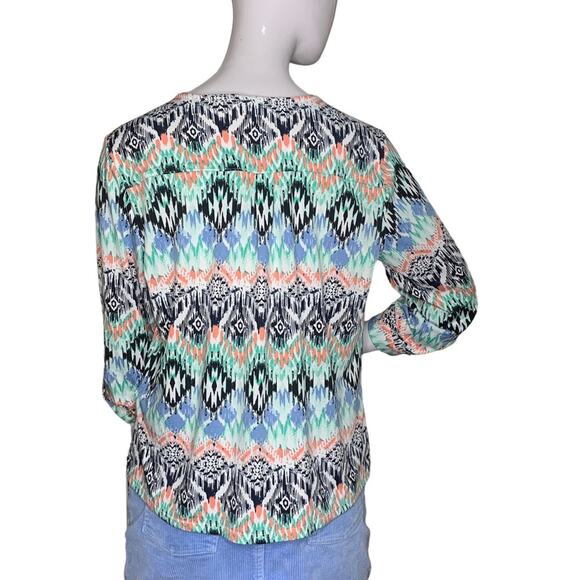 Cocomo Blouse Pullover 3/4 Sleeve Multicolor Size S - Picture 6 of 8